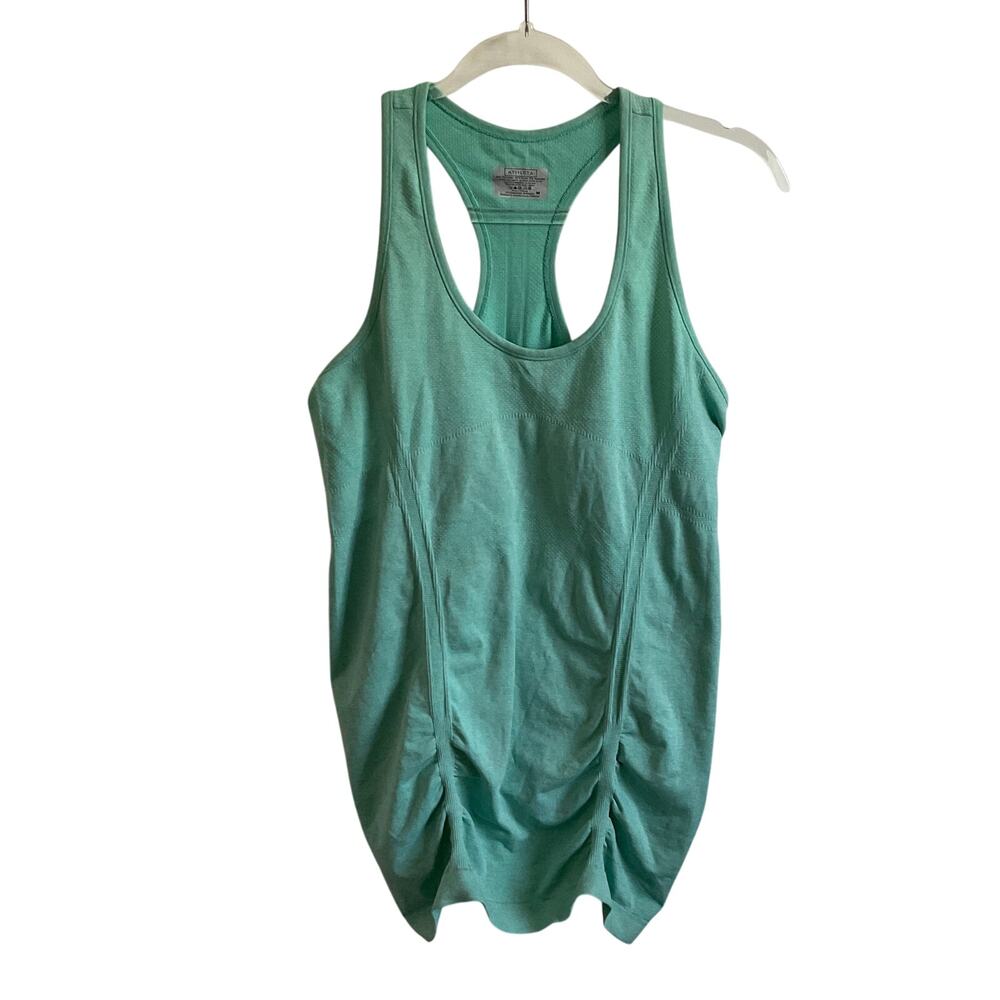 Athleta Fastest Track Mint Green Racerback‎ Ruched Tank Top - Size Medium
